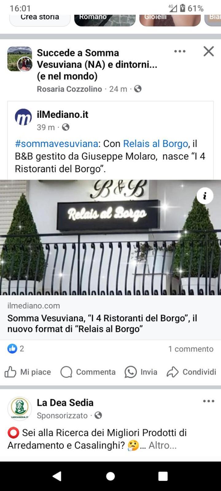 Bed and Breakfast Relais Al Borgo Somma Vesuviana Zewnętrze zdjęcie